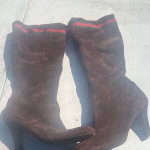 Brown Gucci boots